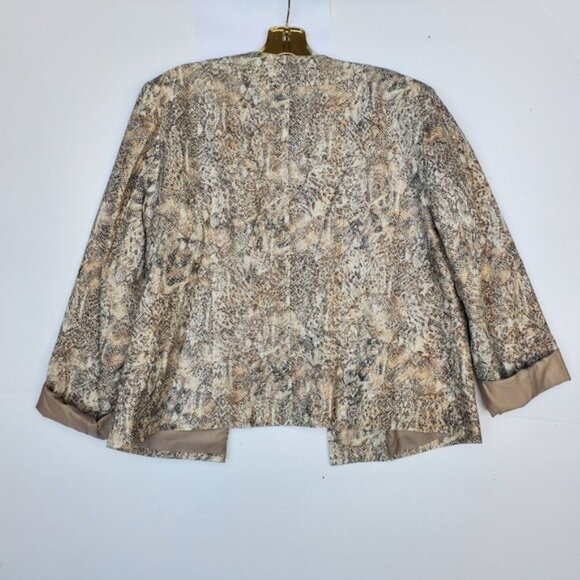 Snakeprint Blazer Linen Blend Pockets!  Size XL - Picture 9 of 14